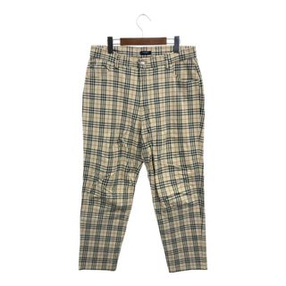 BURBERRY - BURBERRY バーバリー チェックパンツ ベージュ (レディース 14) 中古 古着 Q2877