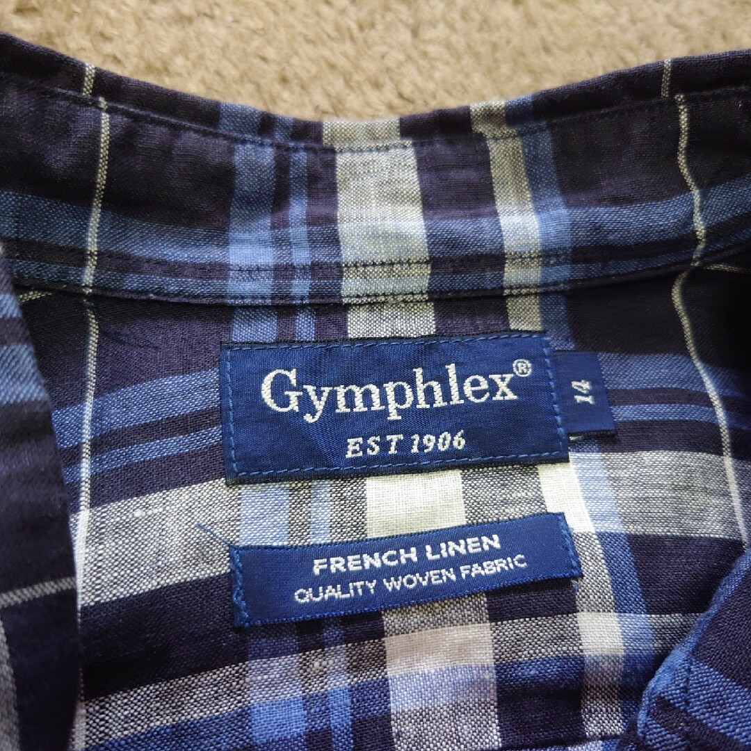 GYMPHLEX(ジムフレックス)のジムフレックス＊長袖チェックリネンシャツ レディースのトップス(シャツ/ブラウス(長袖/七分))の商品写真