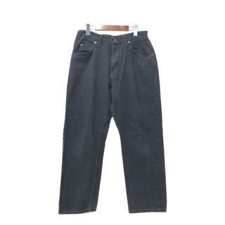 ラングラー(Wrangler)のWrangler ラングラー デニムパンツ アメカジ ブラック (メンズ 32×30) 中古 古着 Q2885(デニム/ジーンズ)