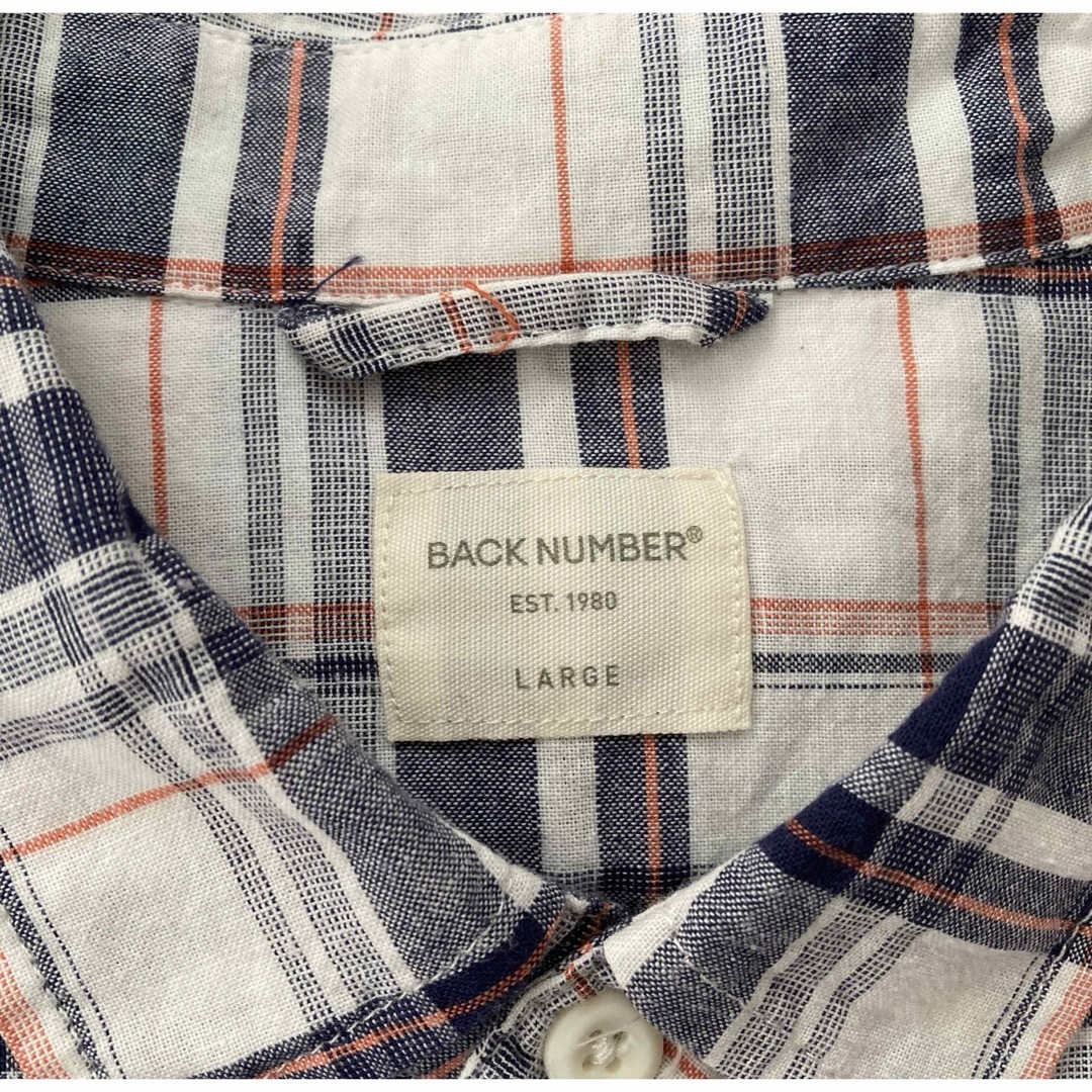 BACK NUMBER(バックナンバー)のメンズ　cotton半袖シャツ　L size メンズのトップス(シャツ)の商品写真
