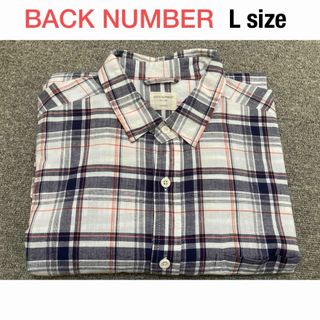 バックナンバー(BACK NUMBER)のメンズ　cotton半袖シャツ　L size(シャツ)