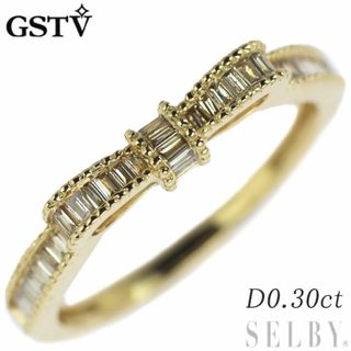 GSTV K18YG ダイヤモンド リング 0.30ct リボン(リング(指輪))