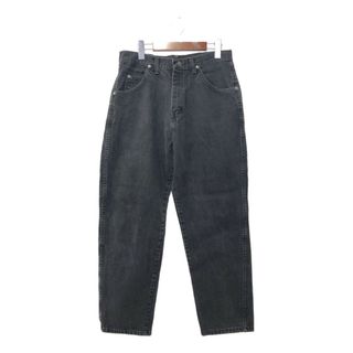 ラングラー(Wrangler)のUSA製 Wrangler ラングラー デニムパンツ アメカジ ブラック (メンズ W32 L30) 中古 古着 Q2895(デニム/ジーンズ)