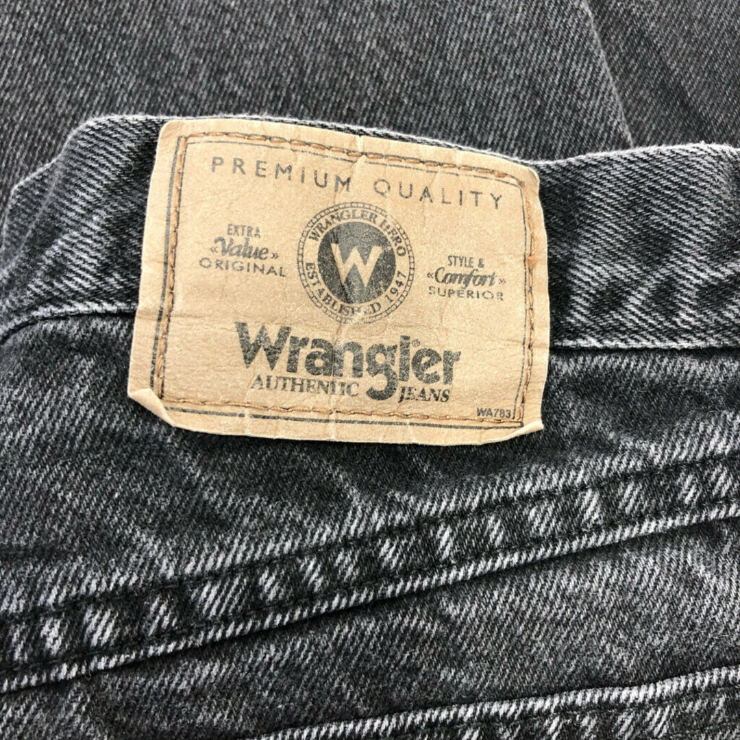 Wrangler(ラングラー)のWrangler ラングラー デニムパンツ アメカジ ブラック (メンズ 30×30) 中古 古着 Q2899 メンズのパンツ(デニム/ジーンズ)の商品写真