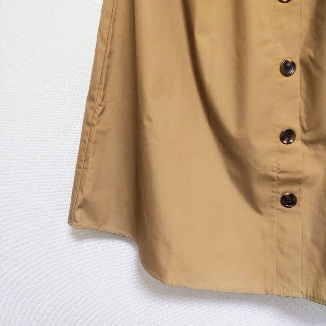 ベージュ　スカートベルト付き レディースのスカート(ロングスカート)の商品写真