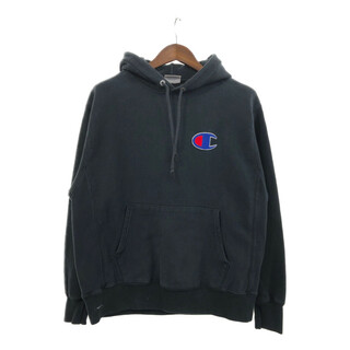 チャンピオン(Champion)のChampion チャンピオン スウェット アメカジ ブラック (メンズ LARGE) 中古 古着 Q2957(スウェット)