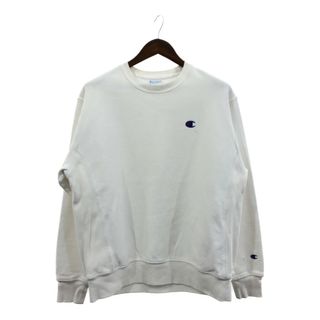 チャンピオン(Champion)のChampion チャンピオン リバースウィーブ スウェット ホワイト (メンズ L) 中古 古着 Q2958(スウェット)