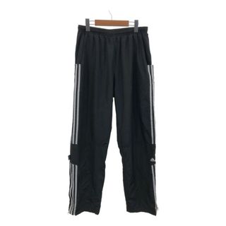 アディダス(adidas)のadidas アディダス CLIMAPROOF トラックパンツ ジャージ スポーツ 防風 ブラック (メンズ L) 中古 古着 Q2982(その他)