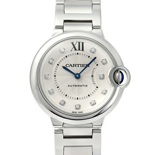 カルティエ(Cartier)のカルティエ Cartier バロンブルー WE902075 シルバー文字盤 中古 腕時計 レディース(腕時計)