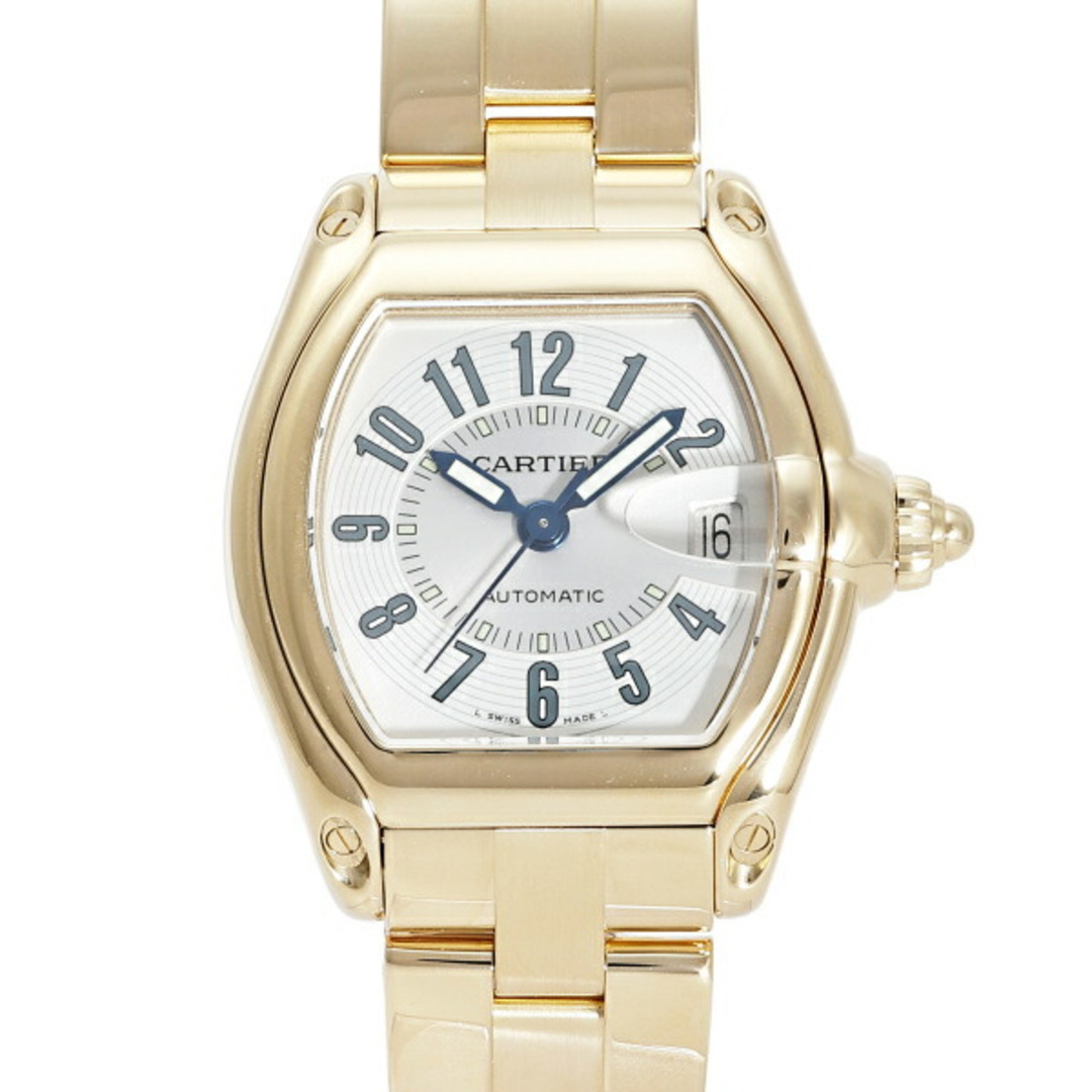 Cartier(カルティエ)のカルティエ Cartier ロードスター ラージ W62003V1 シルバー/アラビア文字盤 中古 腕時計 メンズ メンズの時計(腕時計(アナログ))の商品写真