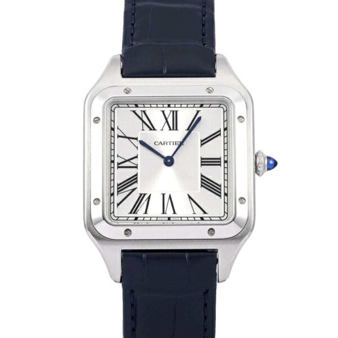Cartier(カルティエ)のカルティエ Cartier サントス デュモン XL WSSA0032 シルバー文字盤 中古 腕時計 メンズ メンズの時計(腕時計(アナログ))の商品写真