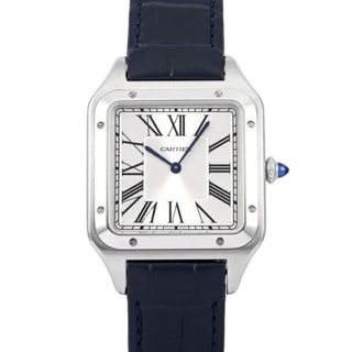 カルティエ(Cartier)のカルティエ Cartier サントス デュモン XL WSSA0032 シルバー文字盤 中古 腕時計 メンズ(腕時計(アナログ))