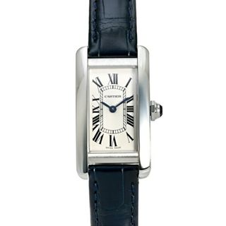 カルティエ(Cartier)のカルティエ Cartier タンク アメリカン SM WSTA0016 シルバー文字盤 中古 腕時計 レディース(腕時計)