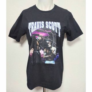 【Lサイズ】トラヴィス・スコット　Tシャツ　半袖　紫　ヒップホップ　ラップ(Tシャツ/カットソー(半袖/袖なし))