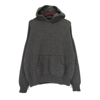 フィアオブゴッド(FEAR OF GOD)のフィア オブ ゴッド FEAR OF GOD ■ 【 KNIT HOODIE 】 ロゴ パッチ プルオーバー ニット パーカー 32581(パーカー)