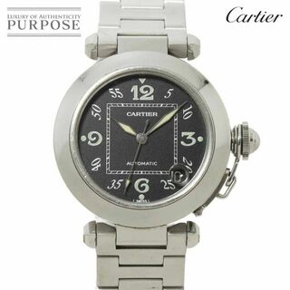 カルティエ(Cartier)のカルティエ Cartier パシャC W31043M7 ボーイズ 腕時計 デイト ブラック 文字盤 オートマ 自動巻き ウォッチ Pasha C VLP 90230069(腕時計)