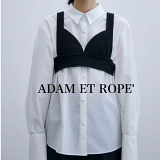 アダムエロぺ(Adam et Rope')のADAM ET ROPE' ニットビスチェ/プルオーバー　BLACK  FREE(ニット/セーター)