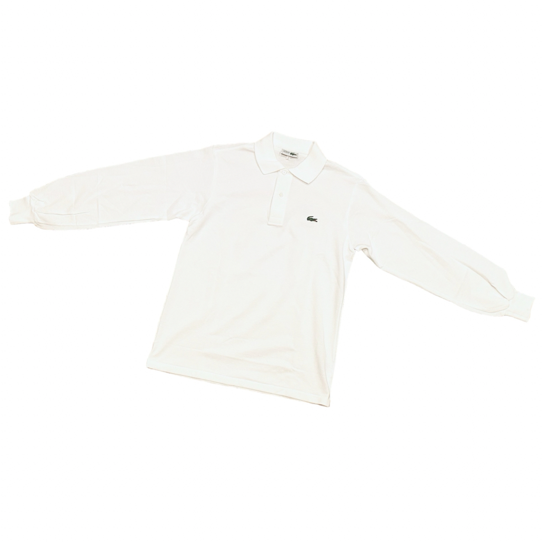 LACOSTE(ラコステ)の【美品•人気】CHEMISE LACOSTE 文字ワニ ポロシャツ 長袖 白 メンズのトップス(ポロシャツ)の商品写真