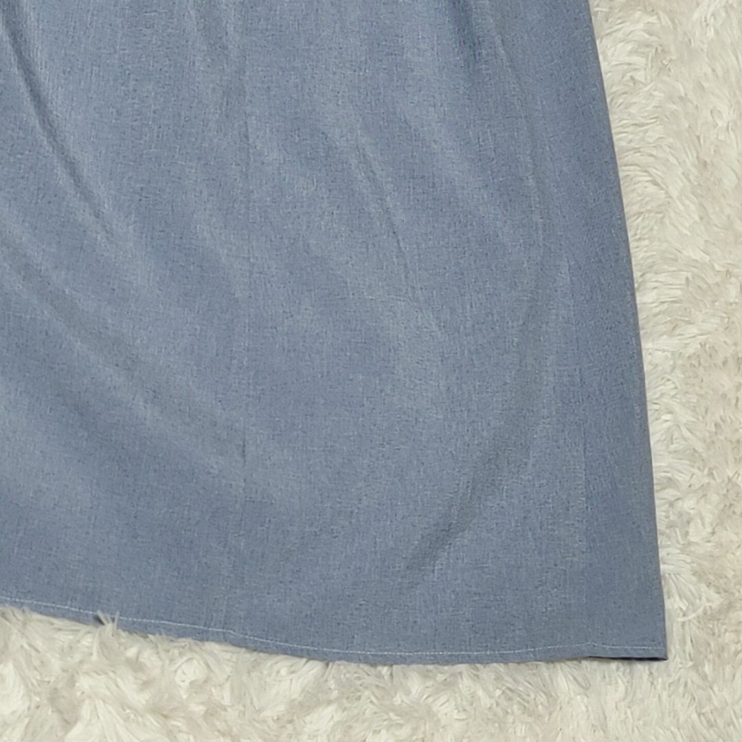 SOUP(スープ)のSOUP スカート 11号 膝丈 裏地付き 水色 春 夏 仕事 ✓2069 レディースのスカート(ひざ丈スカート)の商品写真