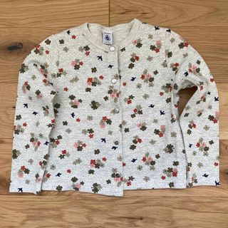 プチバトー(PETIT BATEAU)のプチバトー　5ans 花柄カーディガン(カーディガン)