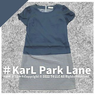 カールパークレーン(KarL Park Lane)のKarL Park Lane　切り替えワンピース　9号　ブルー系 ✓2024(ひざ丈ワンピース)