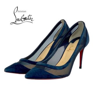 クリスチャンルブタン(Christian Louboutin)のクリスチャンルブタン Christian Louboutin パンプス 靴 シューズ メッシュ スエード ネイビー(ハイヒール/パンプス)