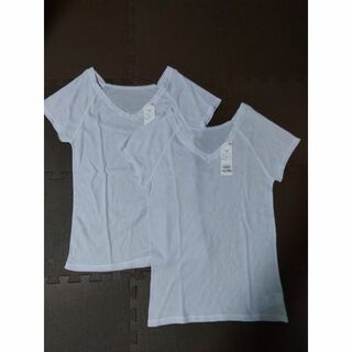 イオン(AEON)のXL/2枚/新品/トップバリュ イオン/薄手 綿100％ 2分袖 Tシャツ(アンダーシャツ/防寒インナー)