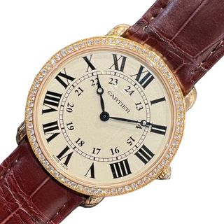 カルティエ(Cartier)の　カルティエ Cartier ロンド ルイ カルティエ　LM WR000651 K18ピンクゴールド 手巻き メンズ 腕時計(腕時計)