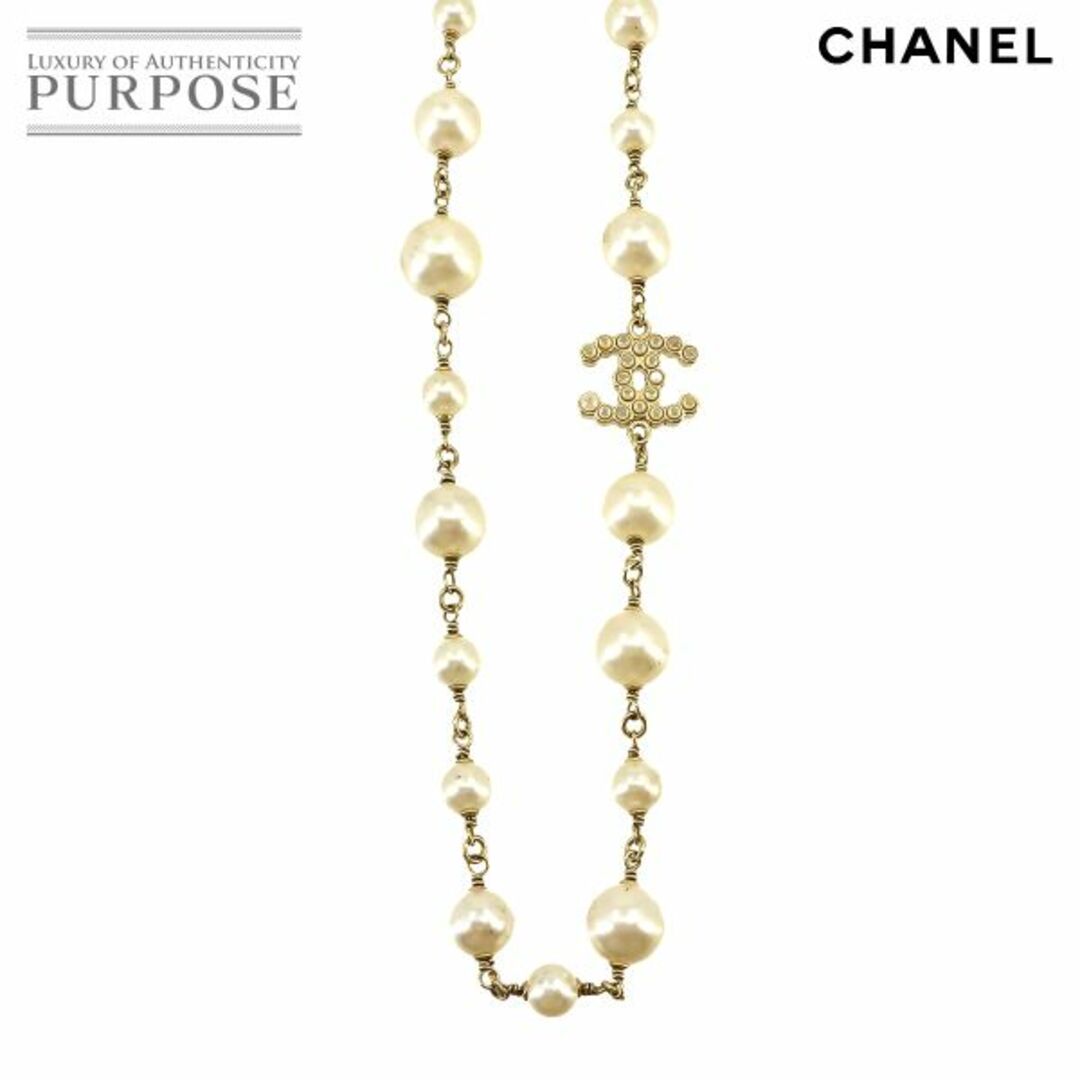 CHANEL(シャネル)のシャネル CHANEL ココマーク ロング ネックレス フェイクパール ゴールド ホワイト B14V アクセサリー Necklace VLP 90228103 レディースのアクセサリー(ネックレス)の商品写真