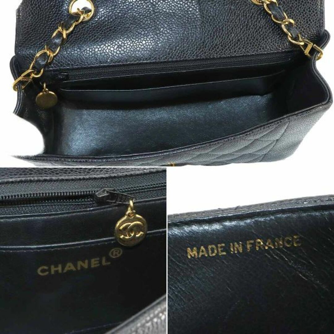 CHANEL(シャネル)の新品同様 シャネル CHANEL ダイアナ マトラッセ 22 チェーン ショルダー バッグ キャビアスキン ブラック A01164 ヴィンテージ VLP 90228579 レディースのバッグ(ショルダーバッグ)の商品写真