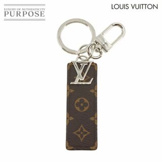 ルイヴィトン(LOUIS VUITTON)の未使用 展示品 ルイ ヴィトン キーホルダー LVタブ モノグラム バッグチャーム ブラウン ブルー M01529 VLP 90229476(キーホルダー)