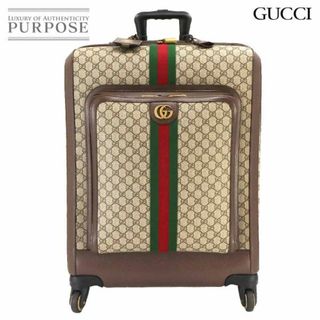 グッチ(Gucci)の新品同様 グッチ GUCCI グッチ サヴォイ ミディアム トロリー バッグ GGスプリーム キャンバス レザー ベージュ ブラウン 693664 VLP 90230204(トラベルバッグ/スーツケース)