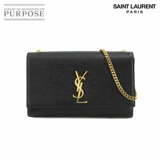 Saint Laurent - 未使用 展示品 サンローラン パリ SAINT LAURENT PARIS ケイト ミディアム チェーン ショルダー バッグ レザー ブラック 364021 VLP 90230265