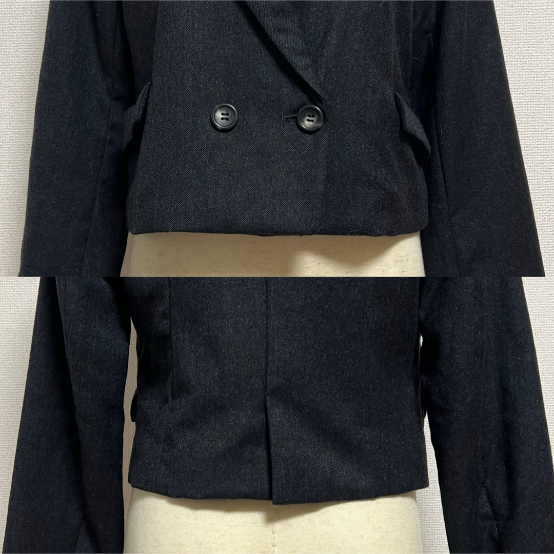 BEAMS(ビームス)のLAPISLUCE BEAMS テーラードジャケット ウール ショート丈 日本製 レディースのジャケット/アウター(テーラードジャケット)の商品写真