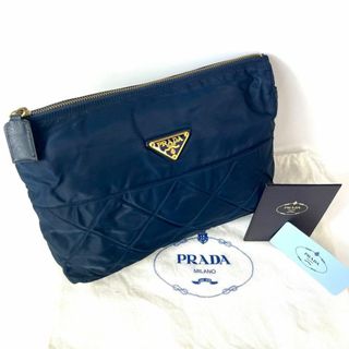 PRADA - PRADA プラダ　ナイロン　三角ロゴ　アクセサリーポーチ　ロゴプレート