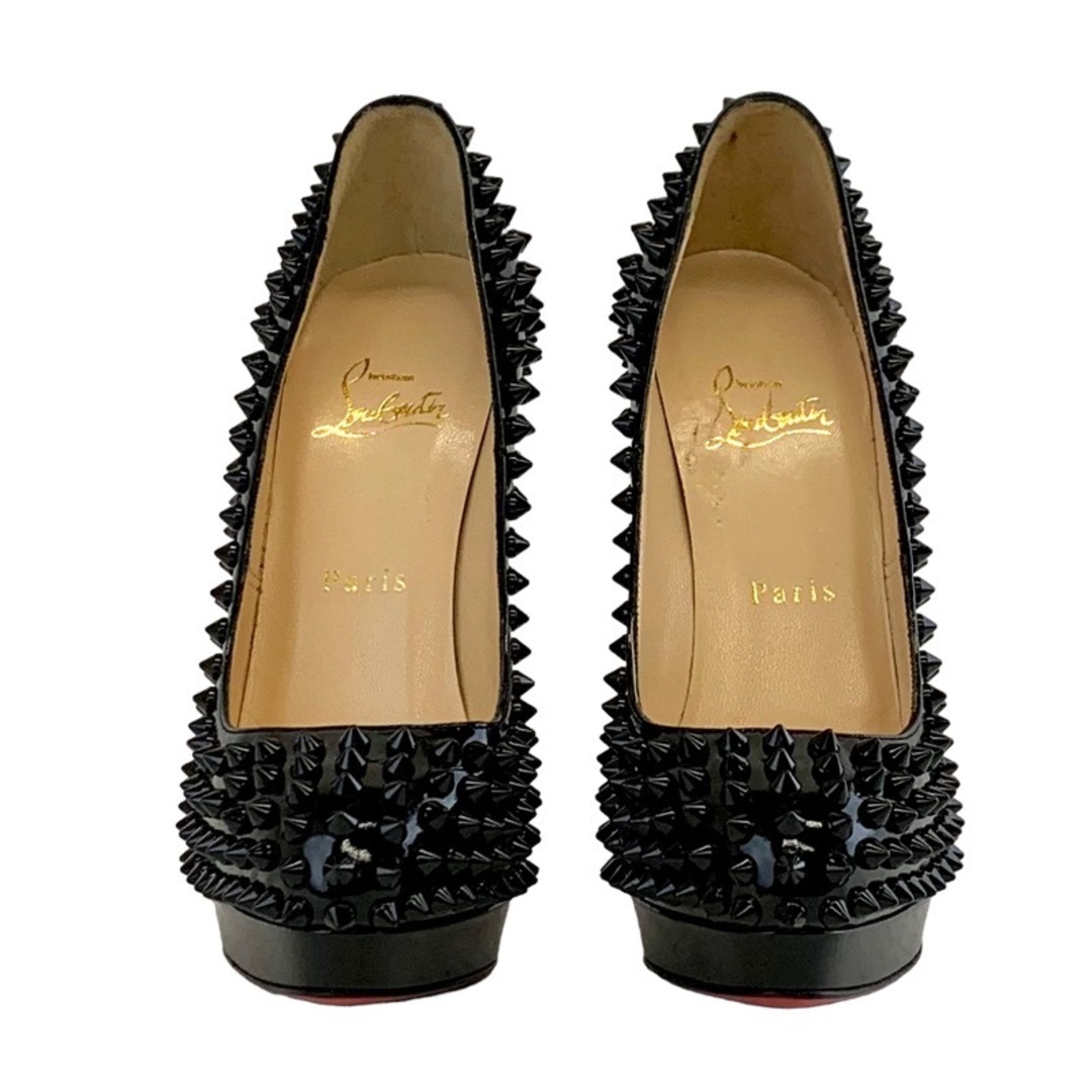 Christian Louboutin(クリスチャンルブタン)のクリスチャンルブタン Christian Louboutin パンプス 靴 シューズ スパイク スタッズ パテント ブラック 黒 レディースの靴/シューズ(ハイヒール/パンプス)の商品写真