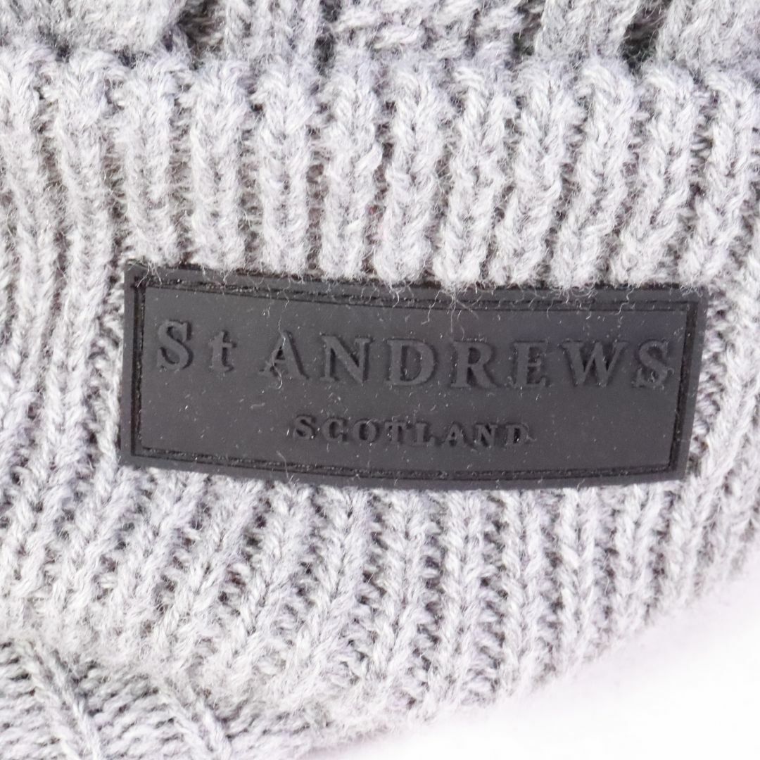 St.Andrews(セントアンドリュース)のSt ANDREWS　セントアンドリュース　つば付き　ニット帽　グレー メンズの帽子(ニット帽/ビーニー)の商品写真