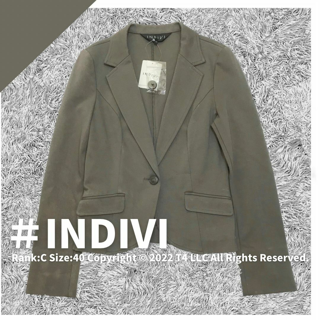 INDIVI(インディヴィ)の【新品タグ付き】INDIVI テーラードジャケット サイズ40 訳あり✓1917 レディースのジャケット/アウター(テーラードジャケット)の商品写真