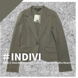インディヴィ(INDIVI)の【新品タグ付き】INDIVI テーラードジャケット サイズ40 訳あり✓1917(テーラードジャケット)