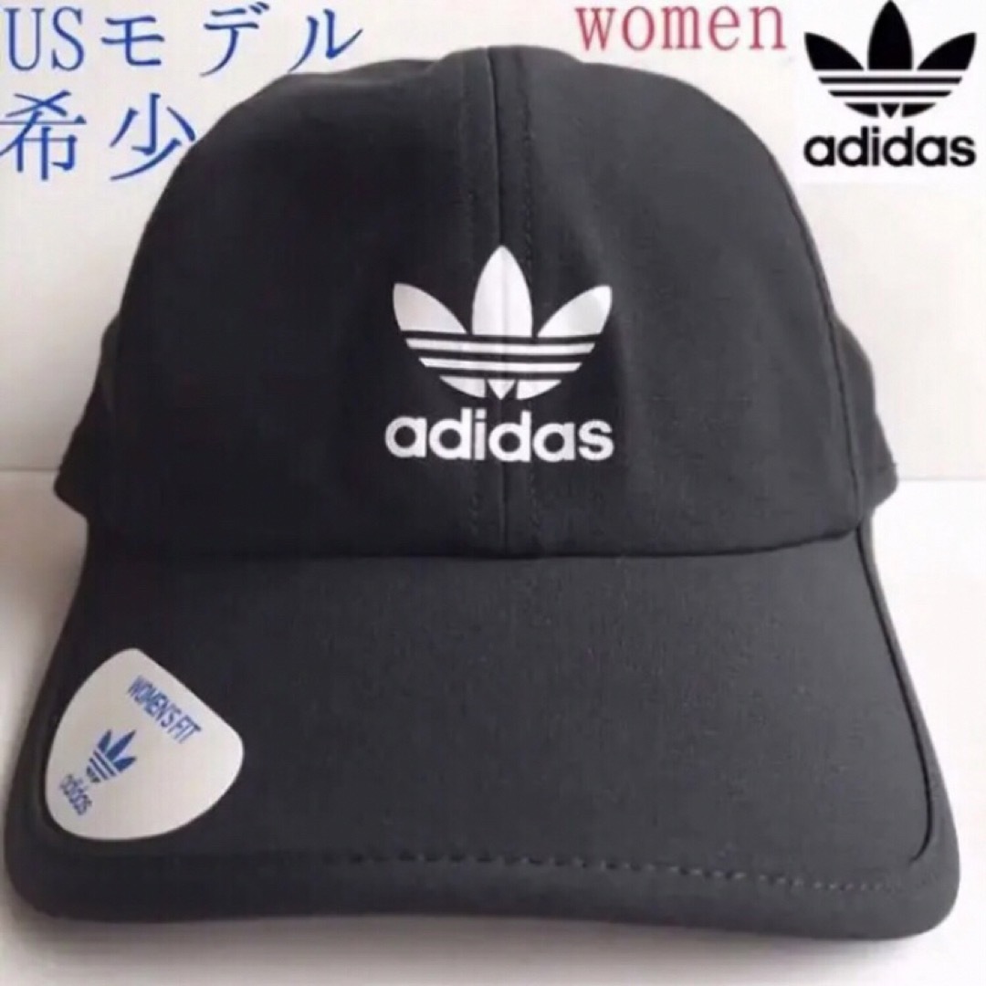 adidas(アディダス)のレア【新品】adidas アディダス USA 帽子 レディース キャップ 黒 レディースの帽子(キャップ)の商品写真