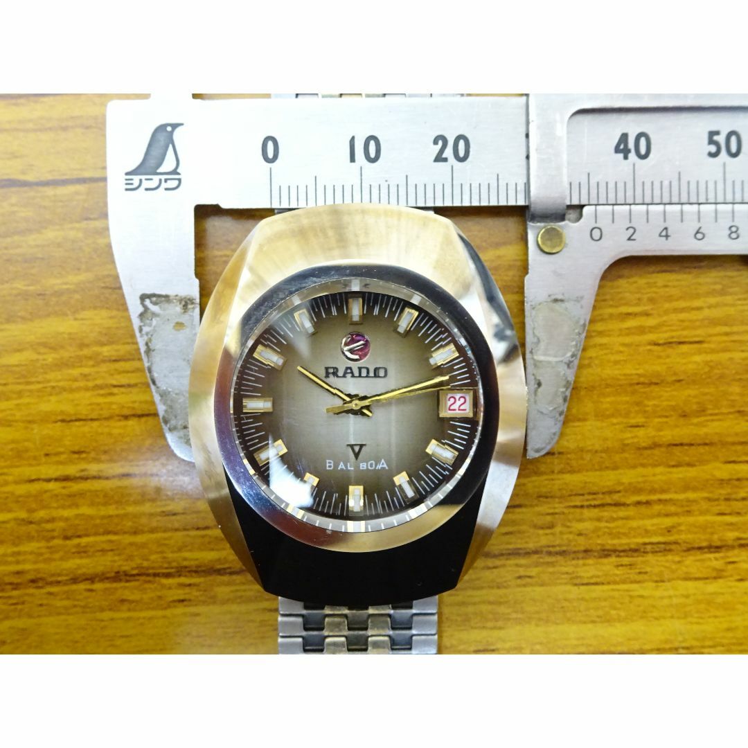 RADO(ラドー)のK奈106/ RADO バルボア 腕時計 自動巻 稼働 メンズ デイト メンズの時計(腕時計(アナログ))の商品写真