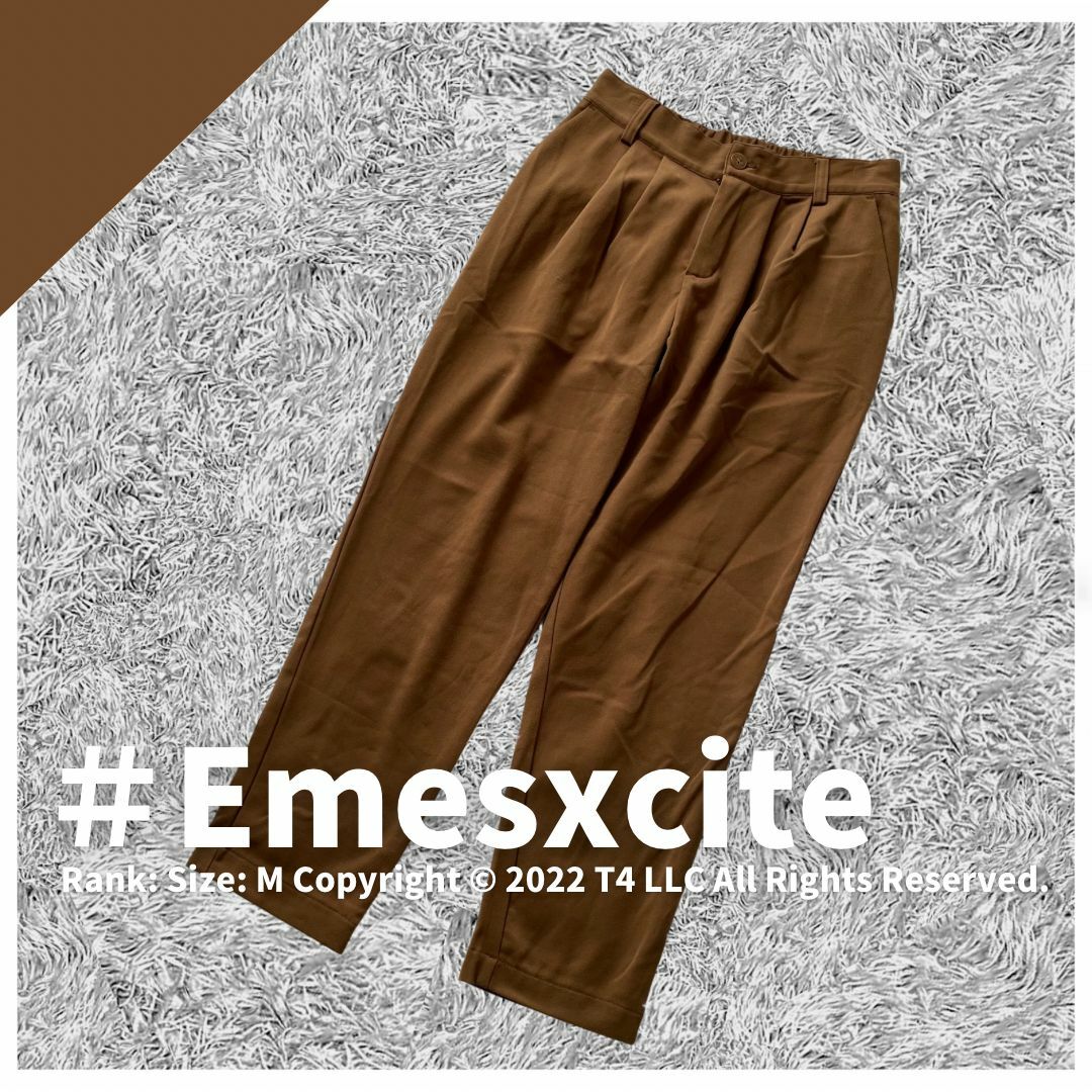 EMSEXCITE(エムズエキサイト)のエムズエキサイト emsexcite テーパードパンツ ブラウン  ✓1890 レディースのパンツ(カジュアルパンツ)の商品写真