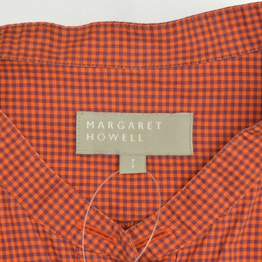 MARGARET HOWELL(マーガレットハウエル)の【MARGARETHOWELL】バンドカラーギンガムチェックワンピース レディースのワンピース(ひざ丈ワンピース)の商品写真