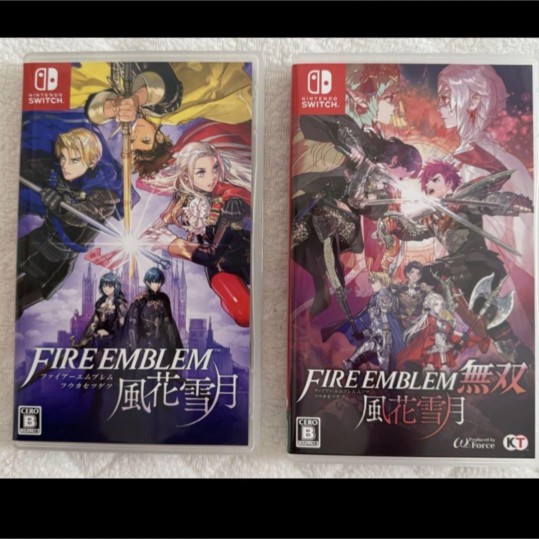 Nintendo Switch(ニンテンドースイッチ)の【美品】ファイアーエムブレム風花雪月・無双 2本セット【即日発送】 エンタメ/ホビーのゲームソフト/ゲーム機本体(家庭用ゲームソフト)の商品写真