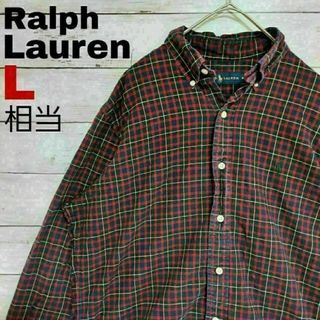 ラルフローレン(Ralph Lauren)のq98 US古着 ラルフローレン BD長袖シャツ カラーポニー 刺繍ロゴ(シャツ)