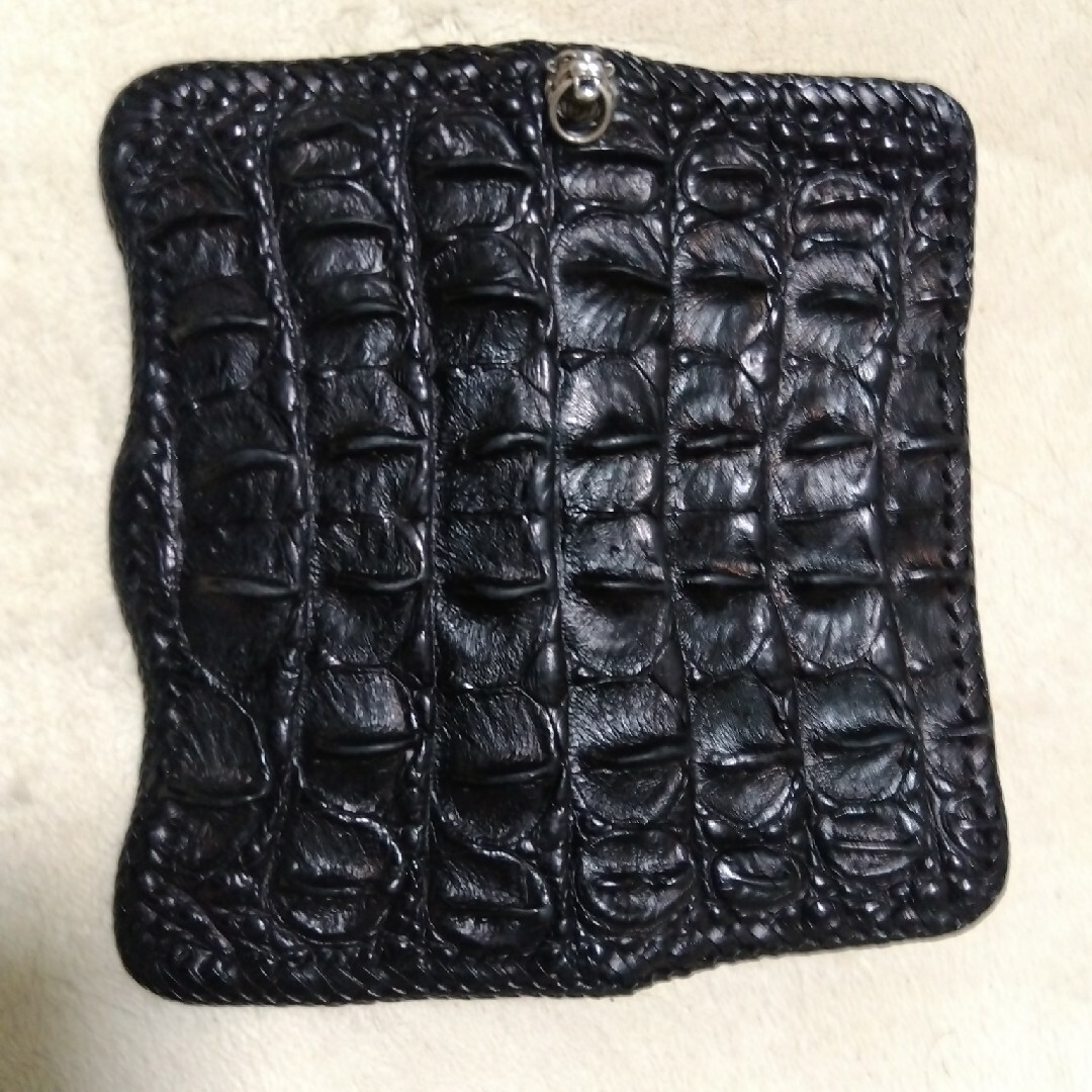 クロコダイル財布　特大の模様 メンズのファッション小物(長財布)の商品写真