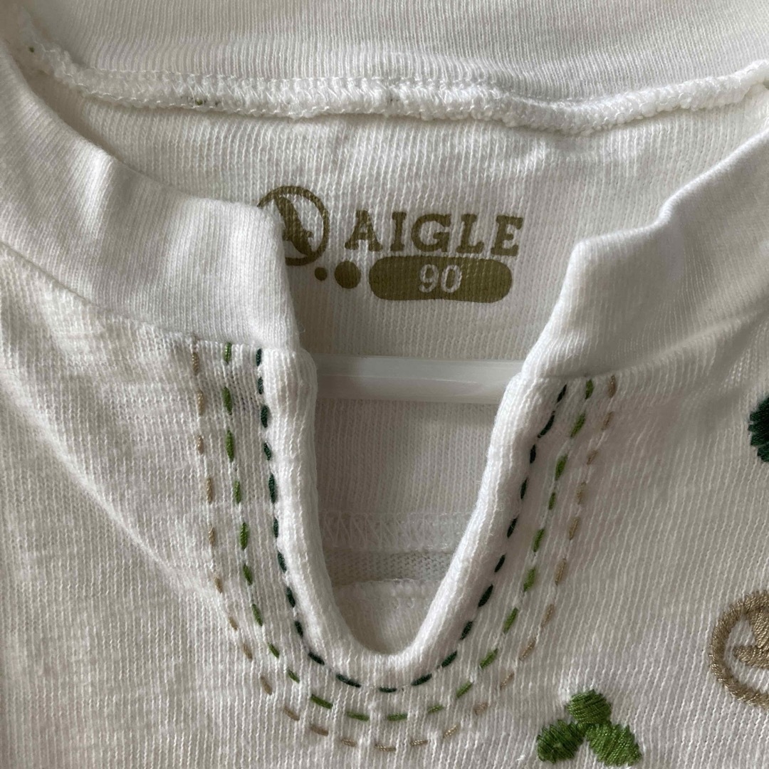 AIGLE(エーグル)のAIGLE エーグル　 半袖Tシャツ　　刺繍　クローバー キッズ/ベビー/マタニティのキッズ服女の子用(90cm~)(Tシャツ/カットソー)の商品写真