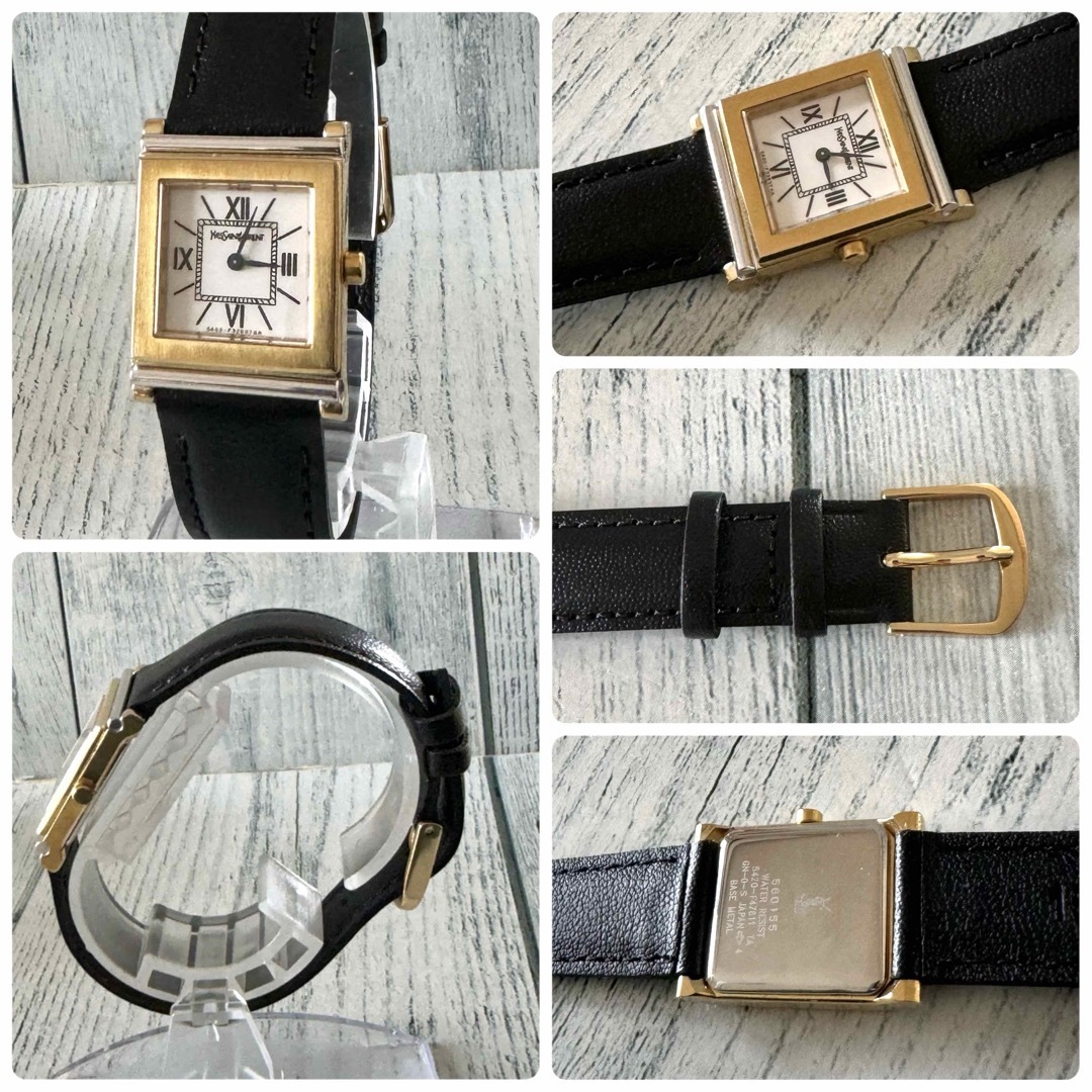 Yves Saint Laurent(イヴサンローラン)の【電池交換済】Yves Saint Laurent スクエア コンビ 腕時計 レディースのファッション小物(腕時計)の商品写真