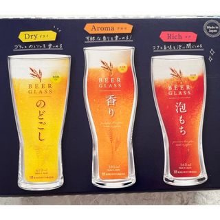 【非売品／新品未使用】ビールグラス 3個セット 食洗機対応(アルコールグッズ)