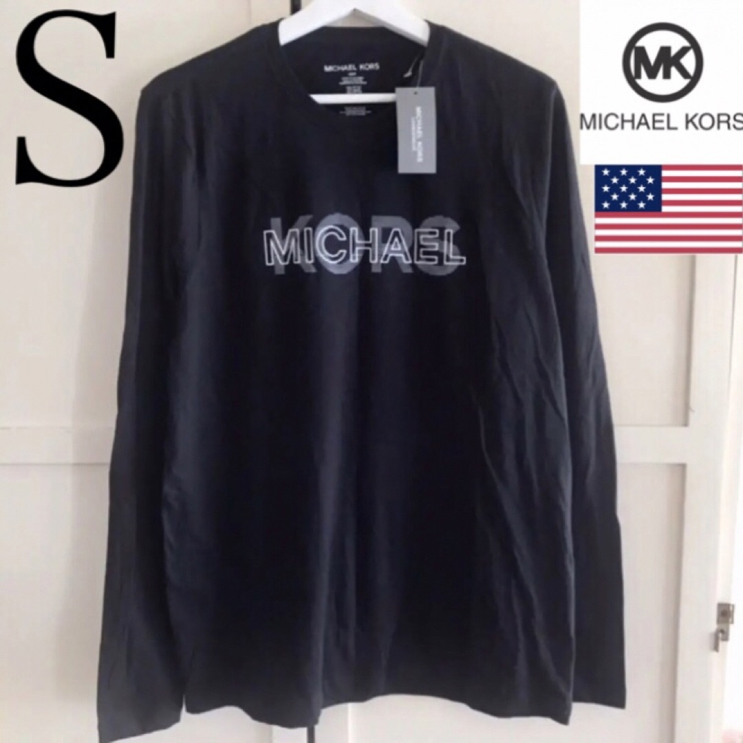 Michael Kors(マイケルコース)のレア 新品 マイケルコース USA メンズ ロング Tシャツ S 黒 メンズのトップス(Tシャツ/カットソー(七分/長袖))の商品写真
